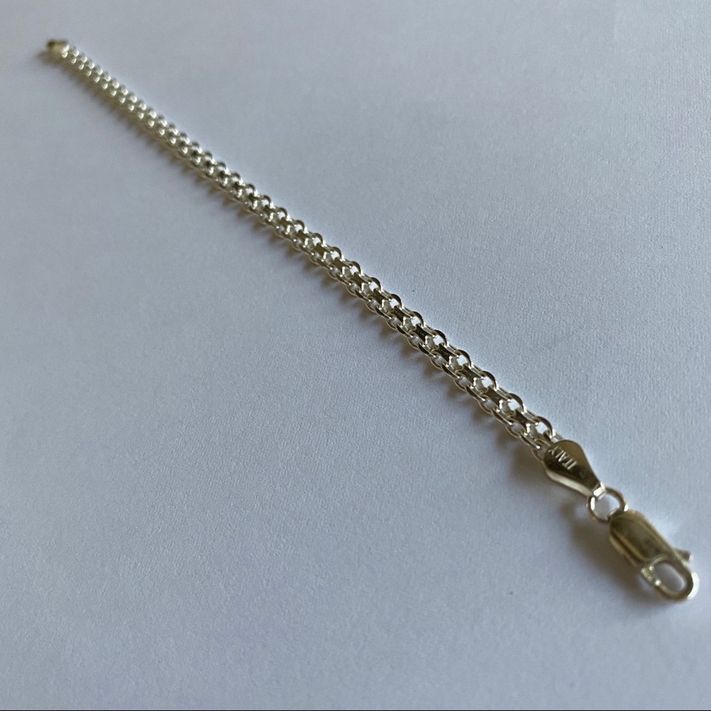 Italian Sterling Silver 925 Italy Chain Bracelet - Picture 4 of 8